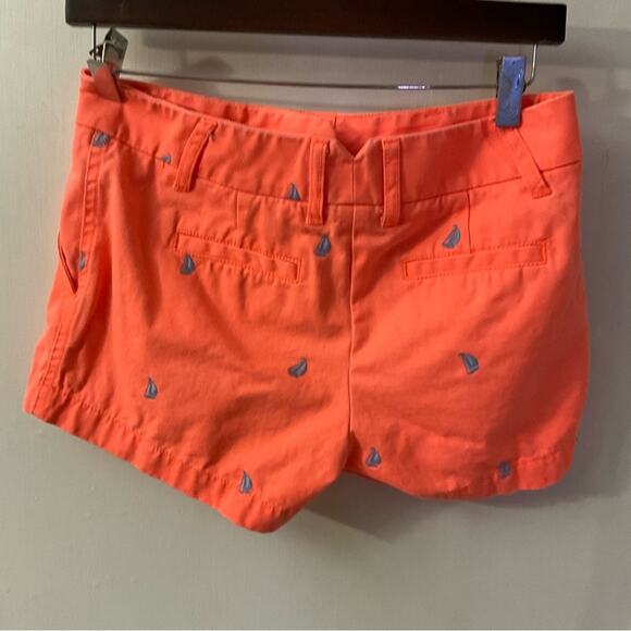 J. Crew Embroidered Sailboat Chino Jean Short 2 Nautical Preppy Classicore - Picture 2 of 9